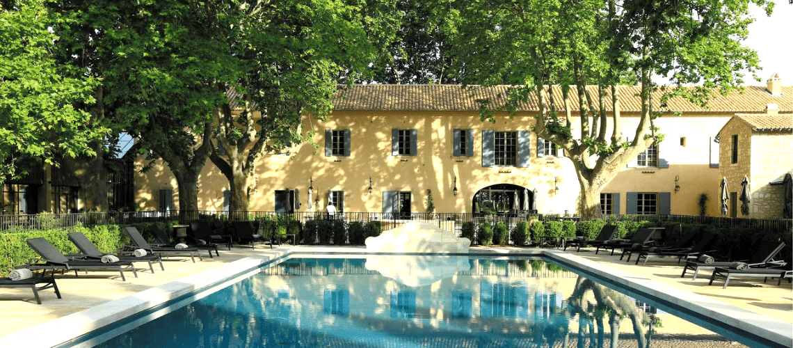 The amazing outdoor pool of the Domaine de Manville in France