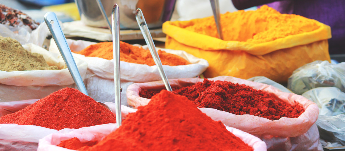 The spices in the medina souk