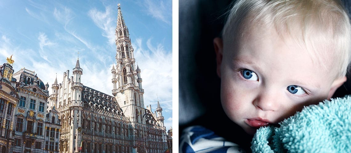 Grand Place Brussels and Baby