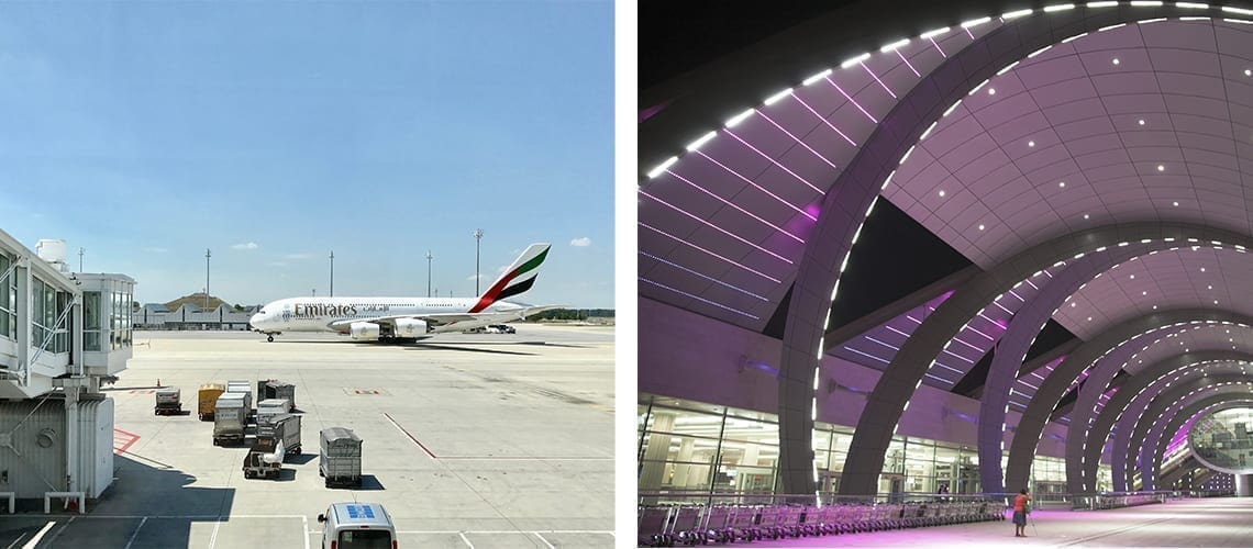dubai terminal and plane emirates