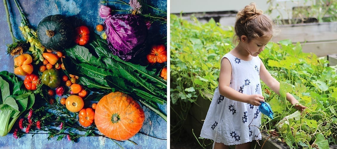 Petite-fille-s'occupant-du-jardin