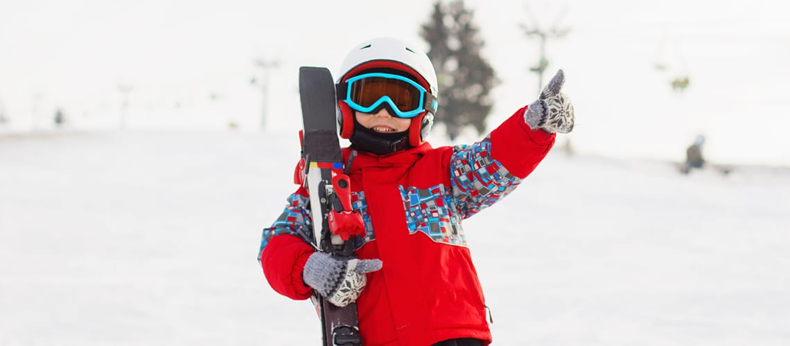 ski child fun snow