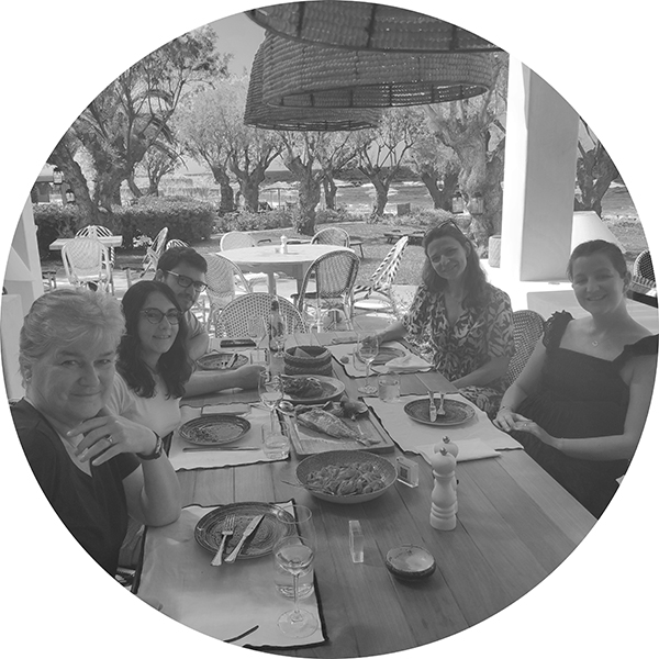 Charlotte, Cretan Malia Park's sales manager & Aude, Chloé, Stéphanie and Quentin from Little Guest