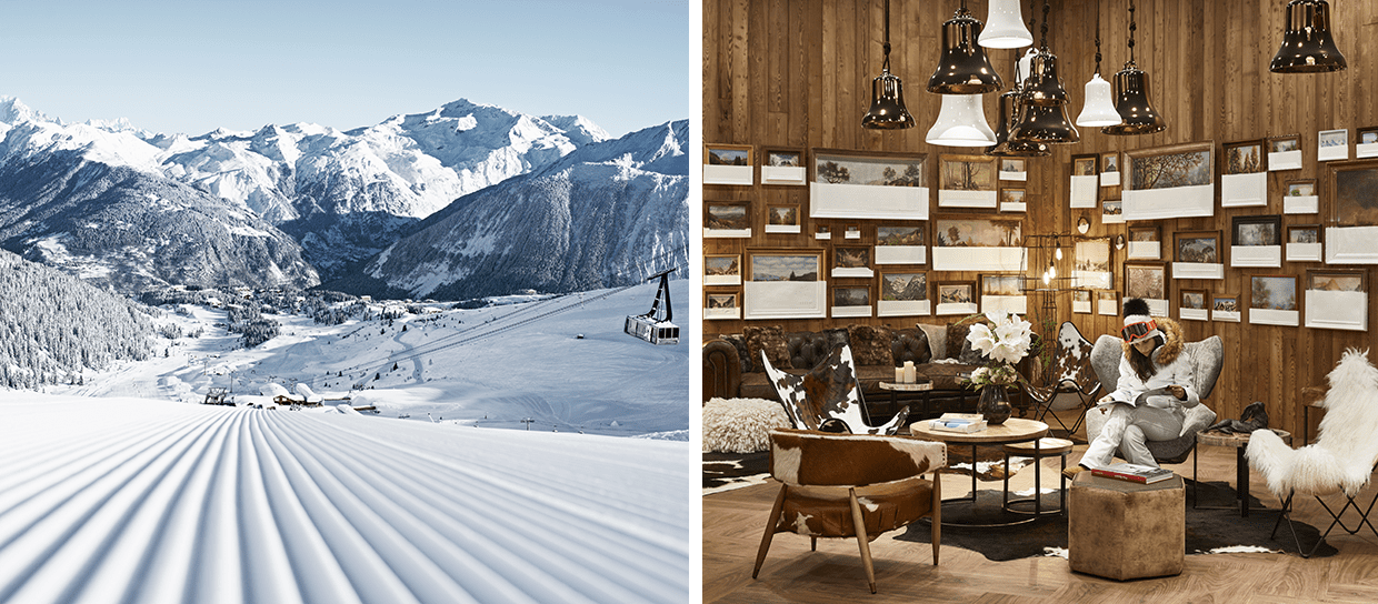 montagne-ski-pistes-intérieur-cosy-bois