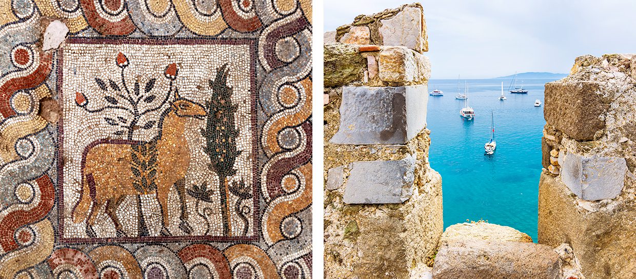 Ancient-mosaic-sea-view-azure