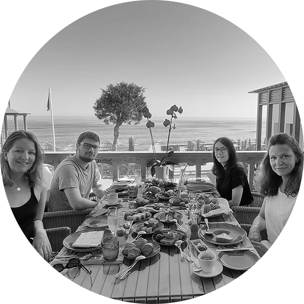 Aude, Chloé, Stéphanie &amp; Quentin, members of Little Guest, from Brussels