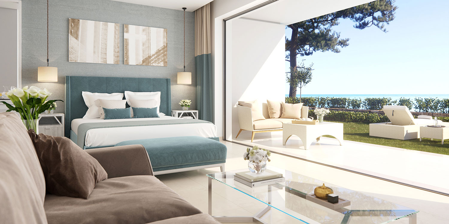 Chambre Double Deluxe – Jardin Privé & Vue Mer