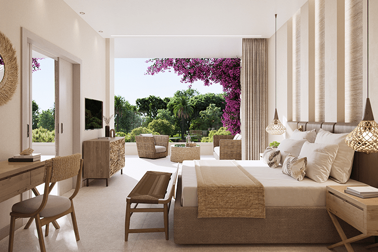 Suite – Une Chambre – Balcon – Vue Jardin