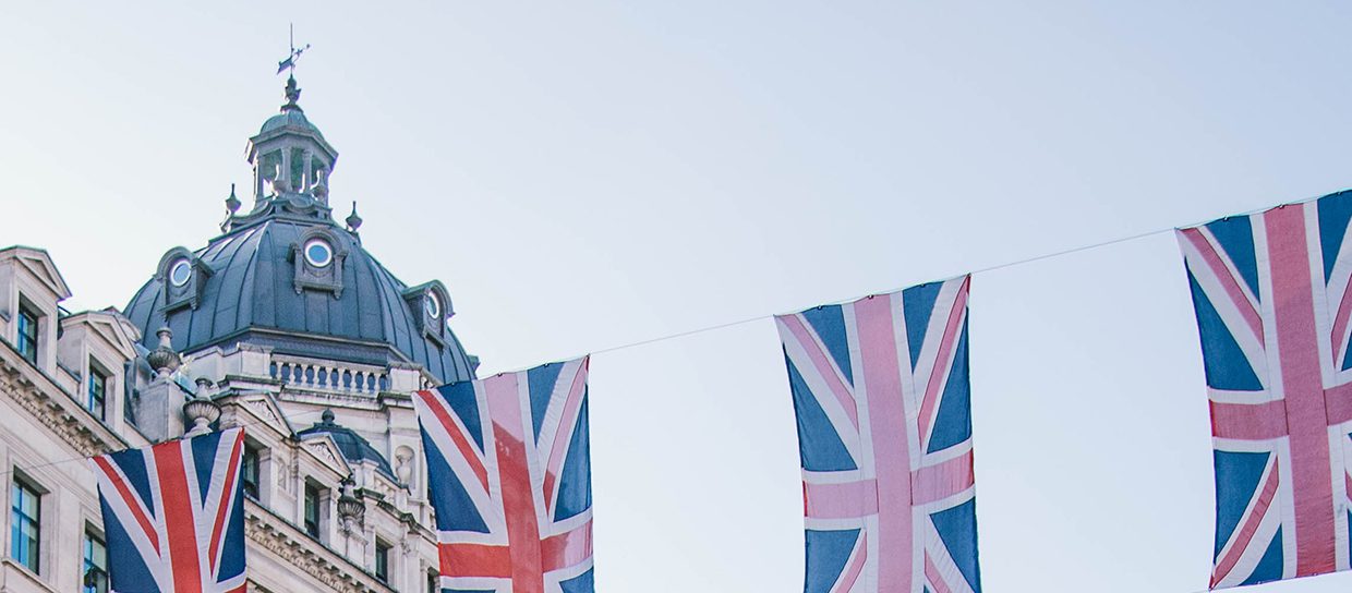 London jack flags in England