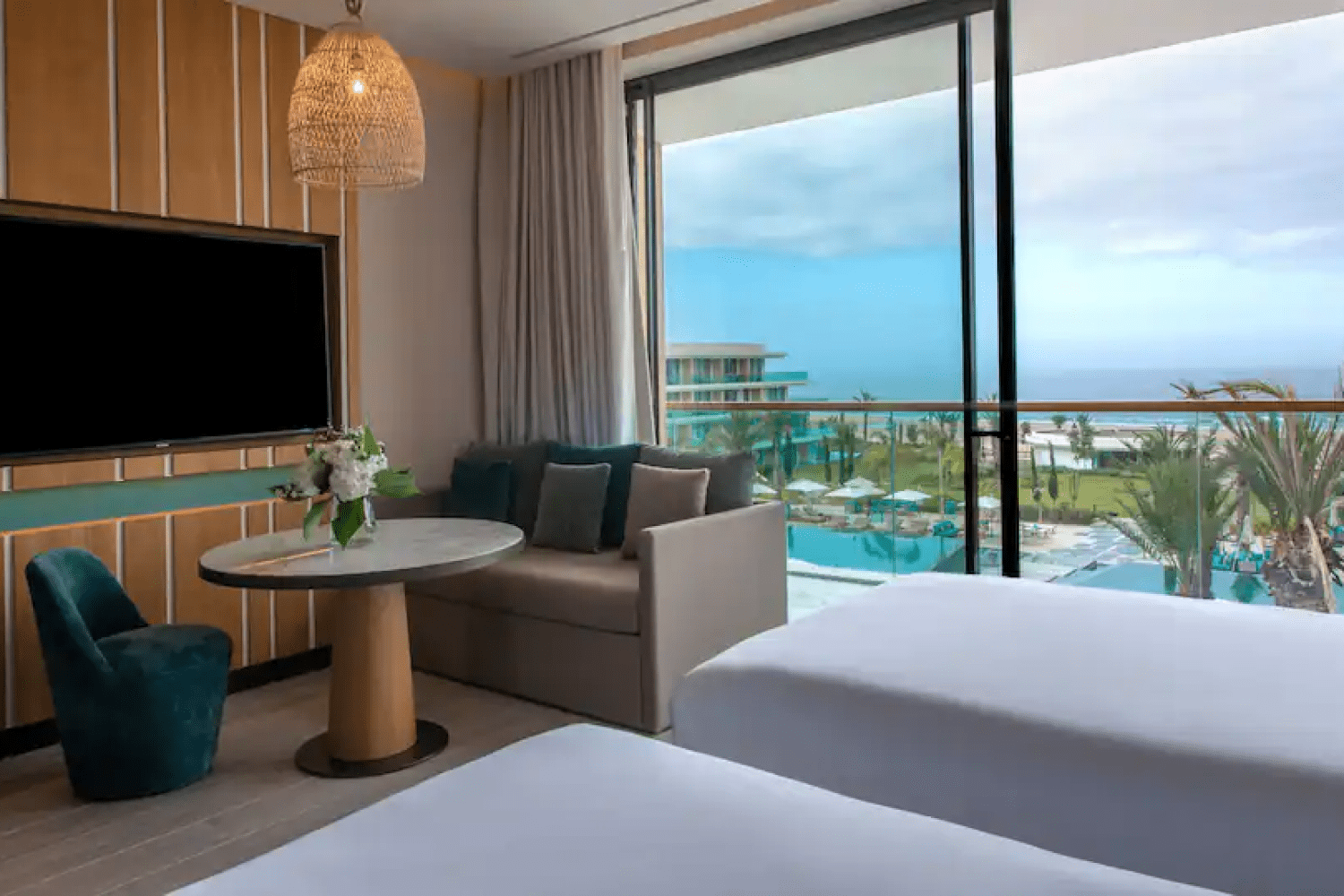 2 lits jumeaux – Vue Océan – Accès club