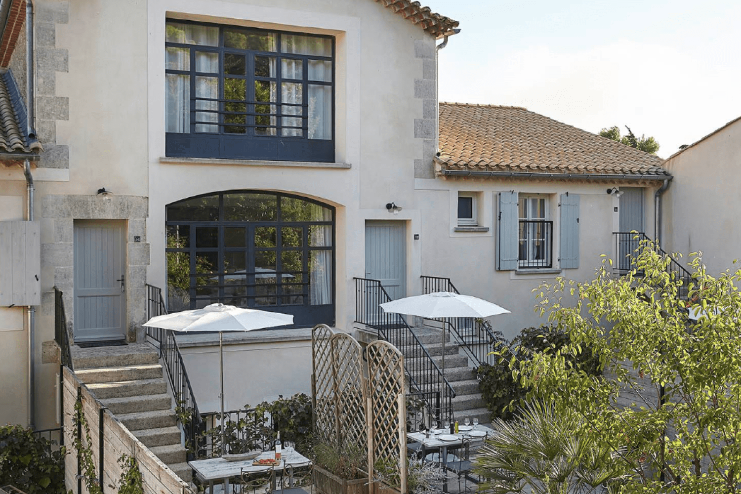 De huizen van de druivenplukkers