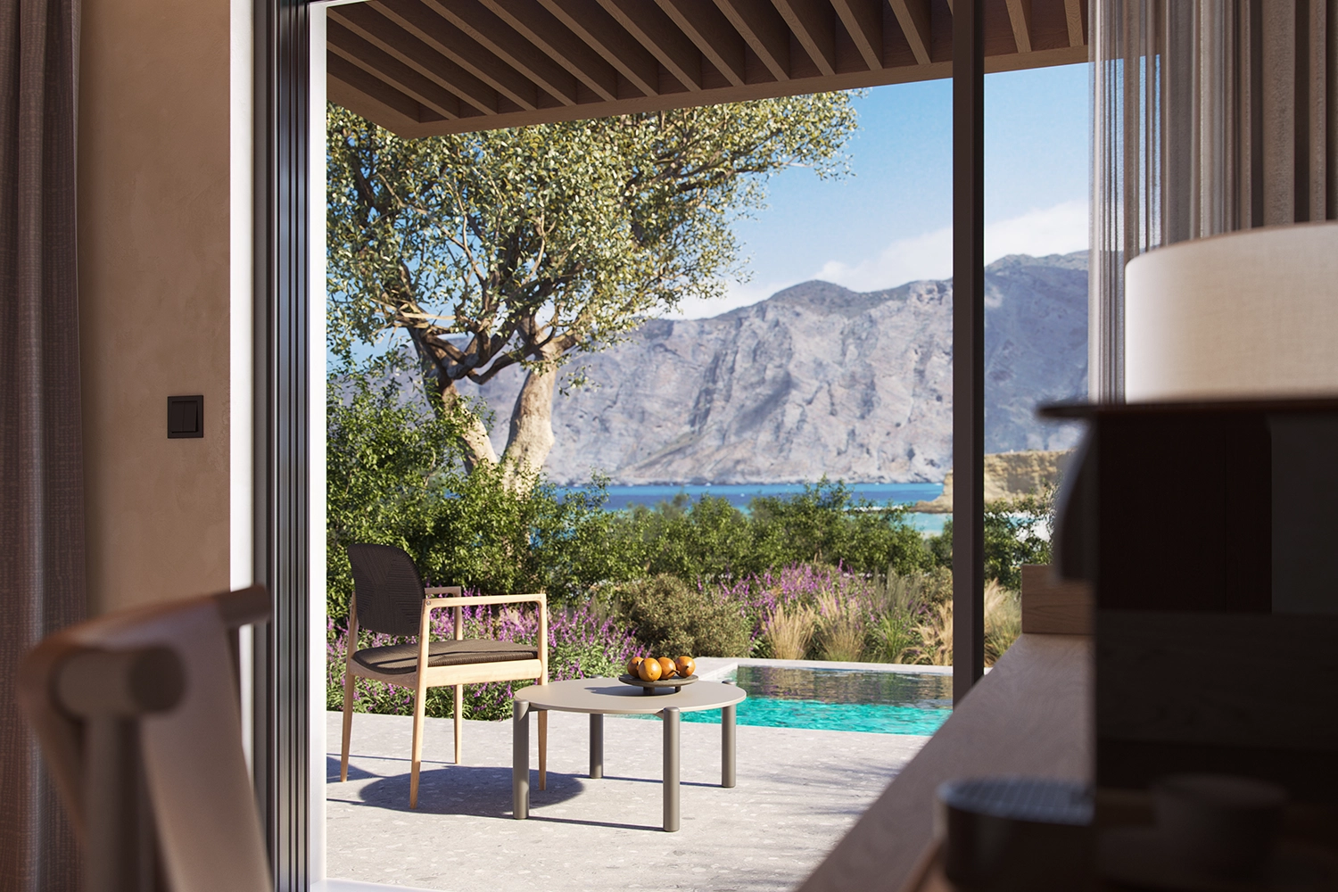 Comfort Kamer met uitzicht op de tuin en directe toegang tot het zwembad