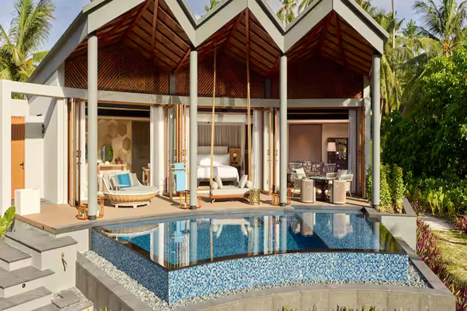 Villa avec jardin et piscine Hawksbill à une chambre