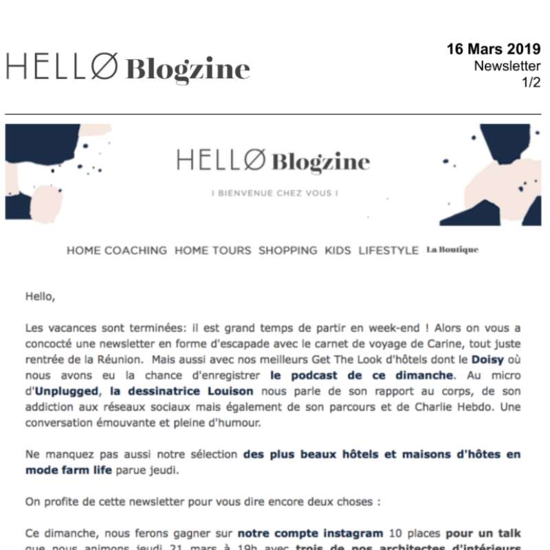 Newsletter | Hello Blogzine