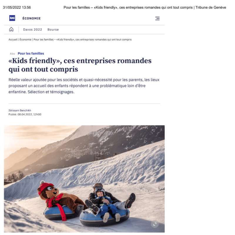 Parution | Tribune de Genève